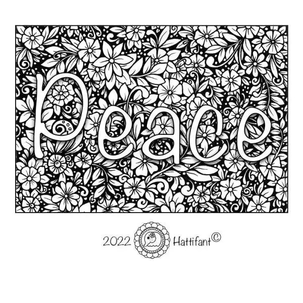 Peace flower coloring page â craft gossip