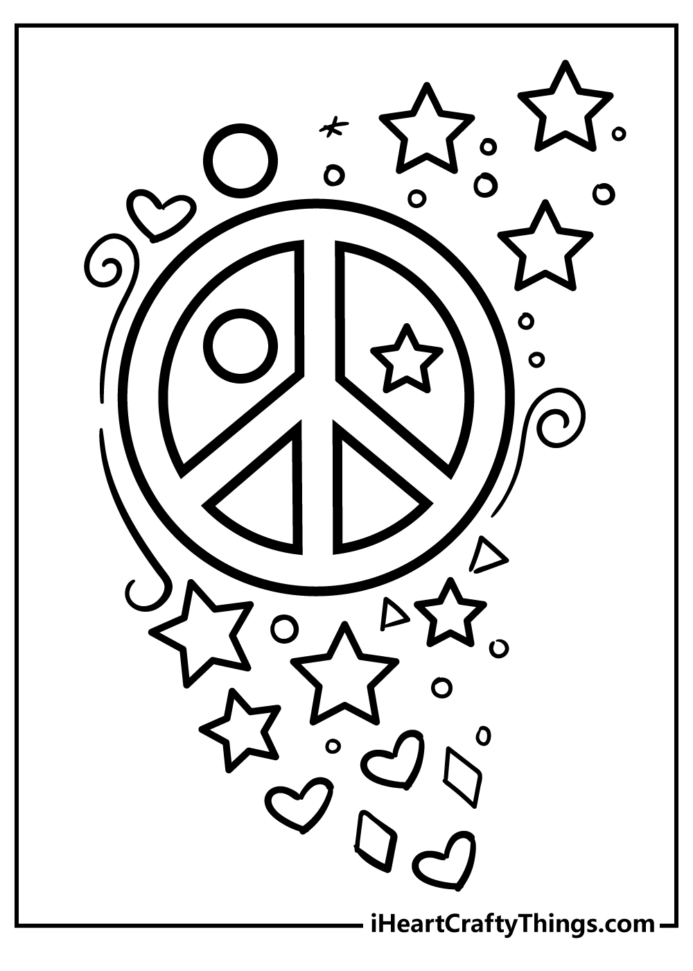 Peace coloring pages free printables