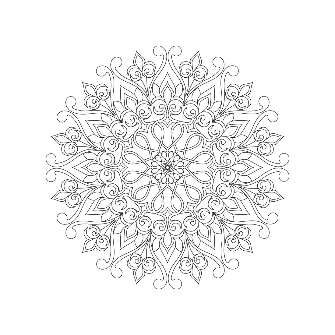 Bundle of inner peace mandala coloring book pages