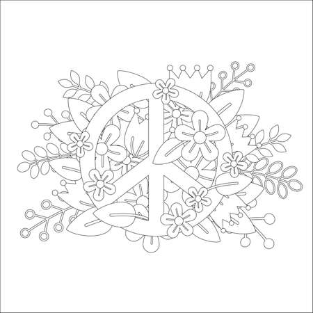 Peace coloring pages cliparts stock vector and royalty free peace coloring pages illustrations