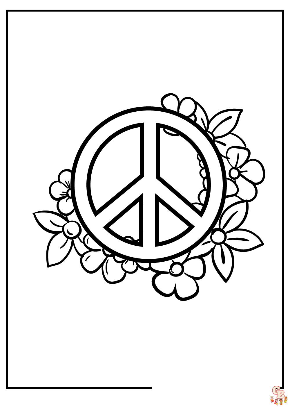 Free peace coloring pages