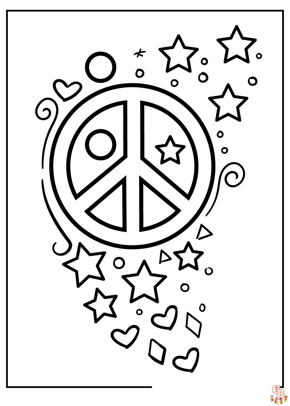 Free peace coloring pages