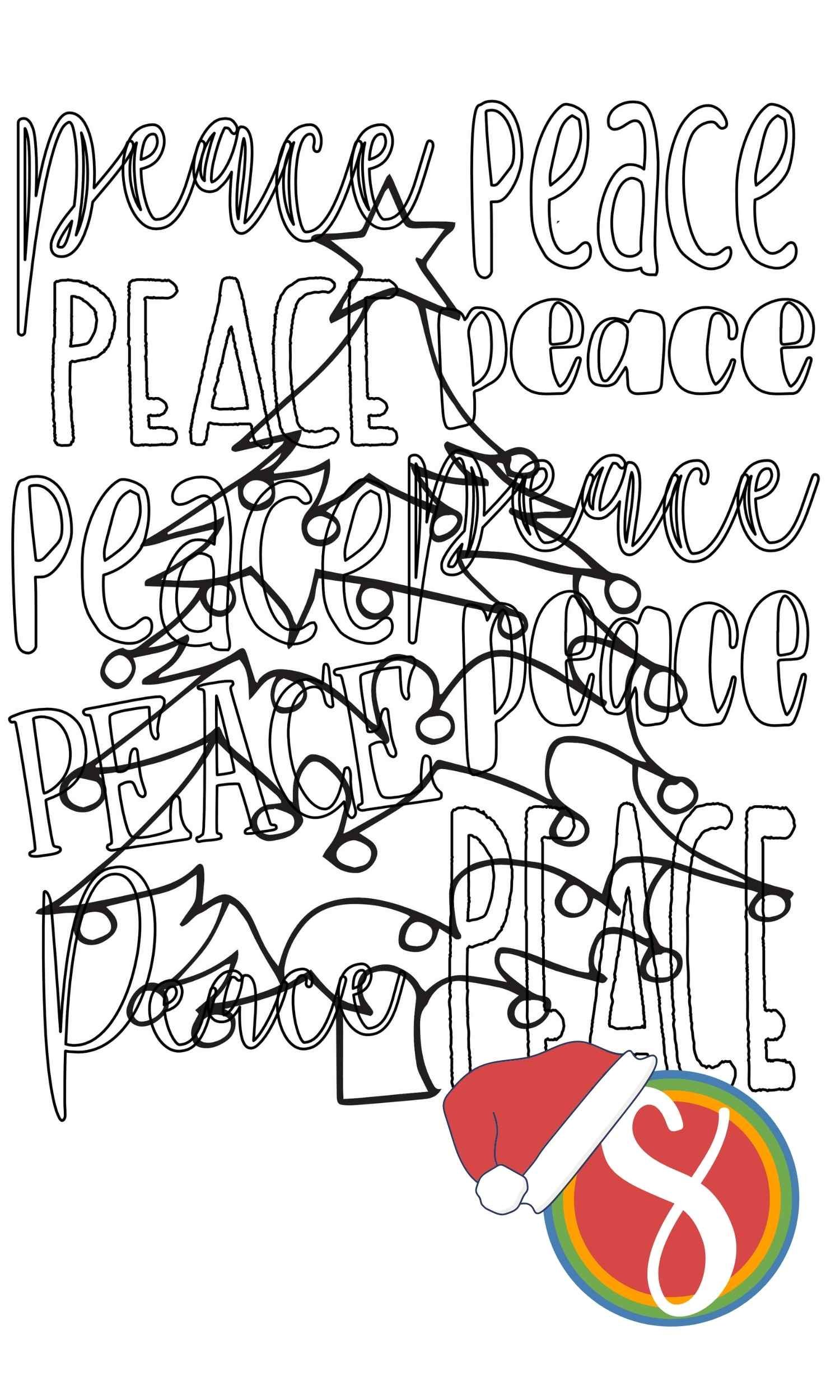 Christmas peace printables â stevie doodles