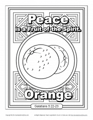 Fruit of the spirit for kids peace coloring page