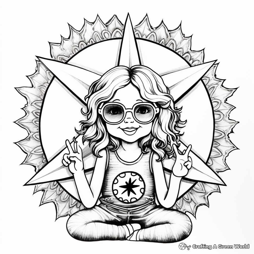 Peace sign coloring pages