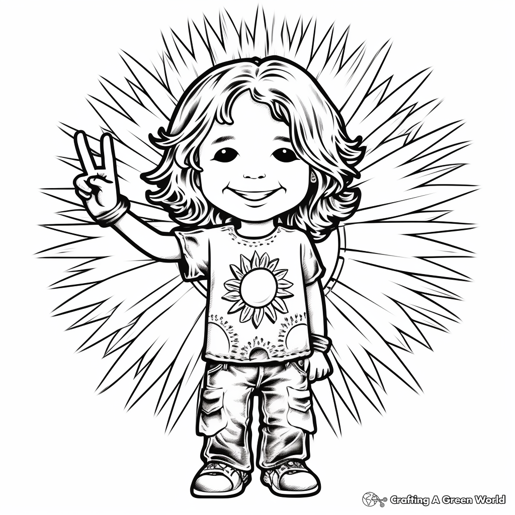 Peace sign coloring pages