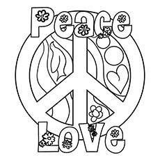 Top free printable peace sign coloring pages online
