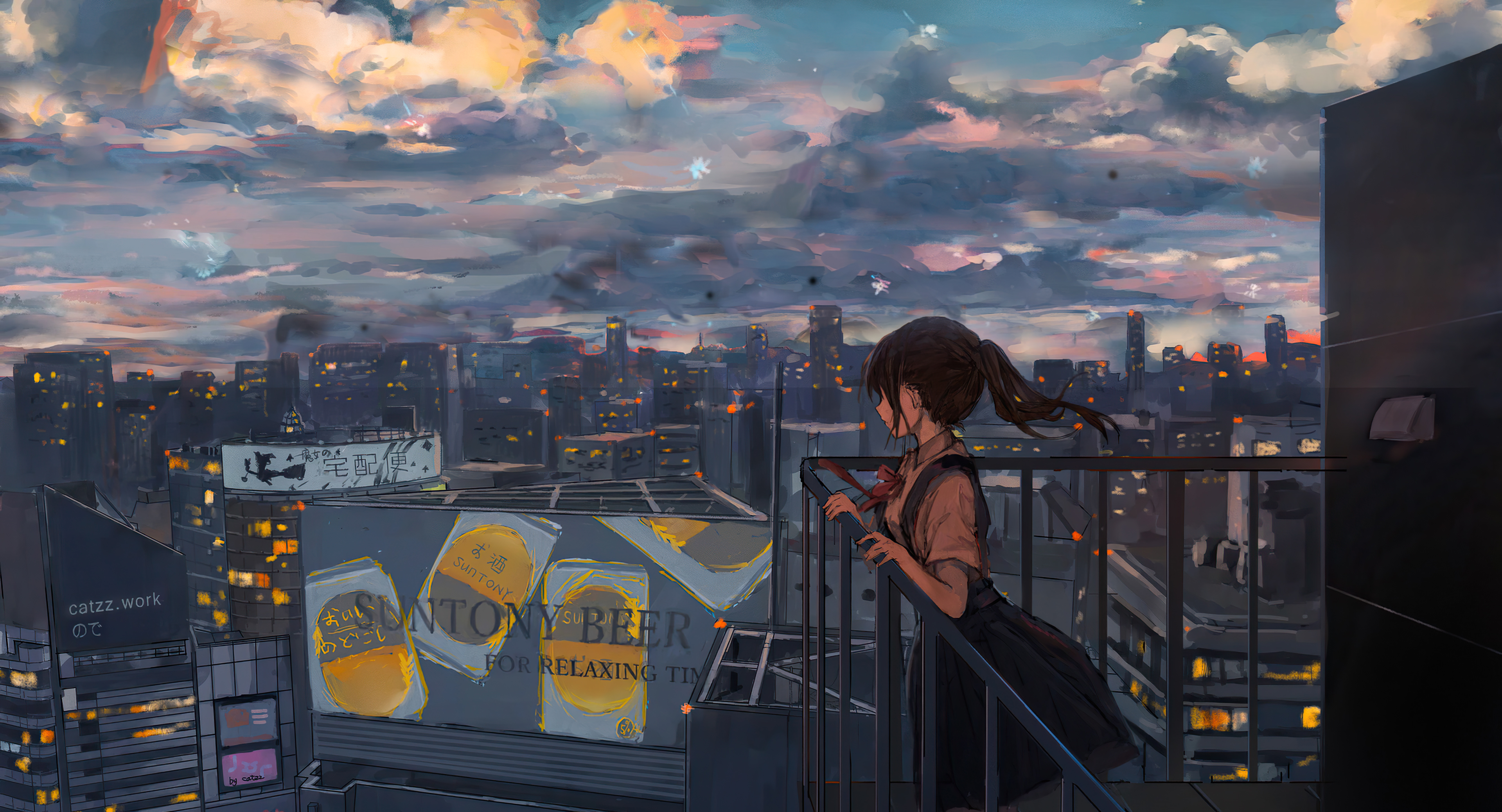 Peaceful Romantic Landscape Anime Colored Manga Stock Illustration  2190996935 | Shutterstock