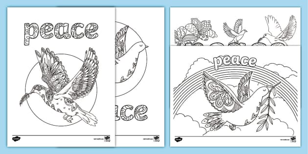 Free dove of peace mindfulness loring sheets usa