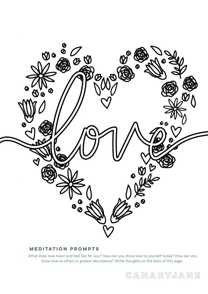 Peace love unity coloring page