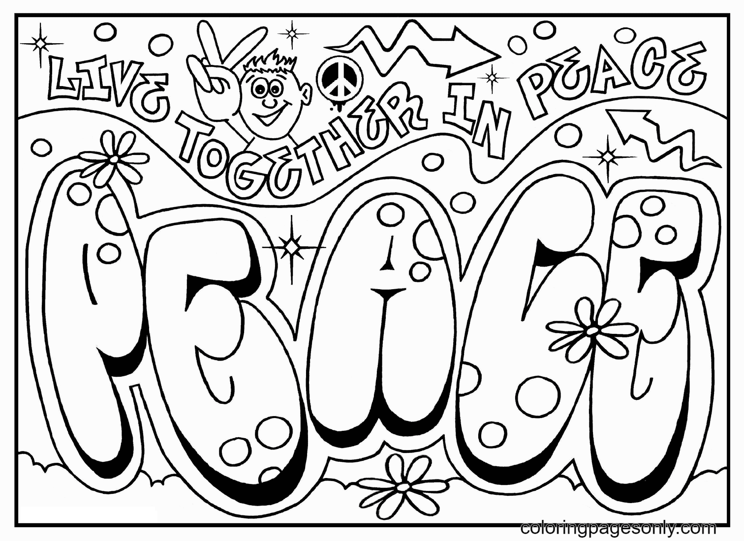 International day of peace coloring pages printable for free download