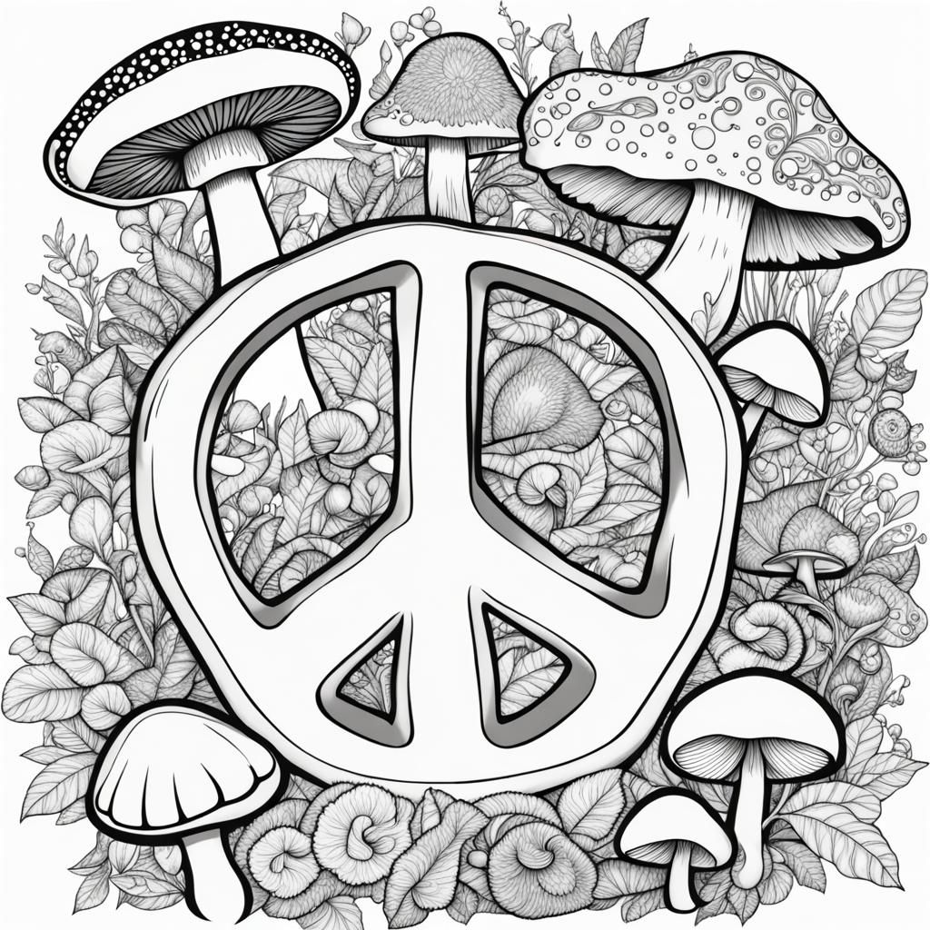 Peace coloring page