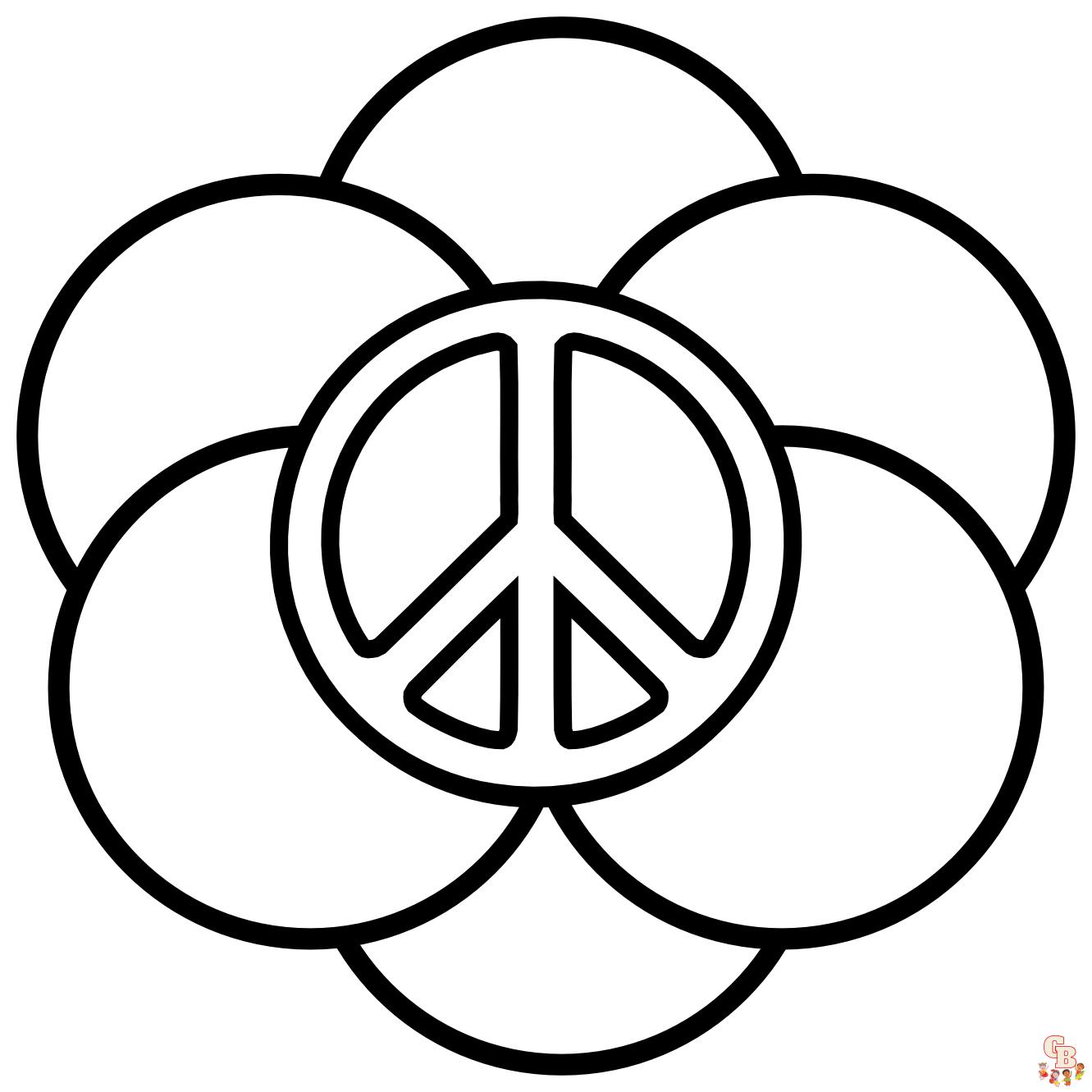 Free peace coloring pages