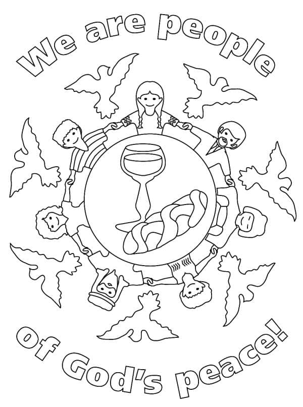 We are people of gods peace coloring page
