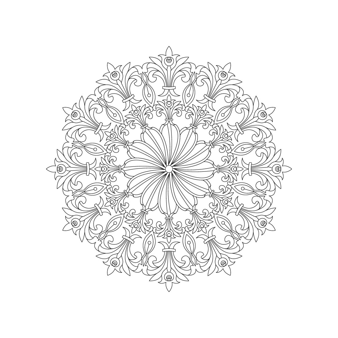 Bundle of inner peace mandala coloring book pages