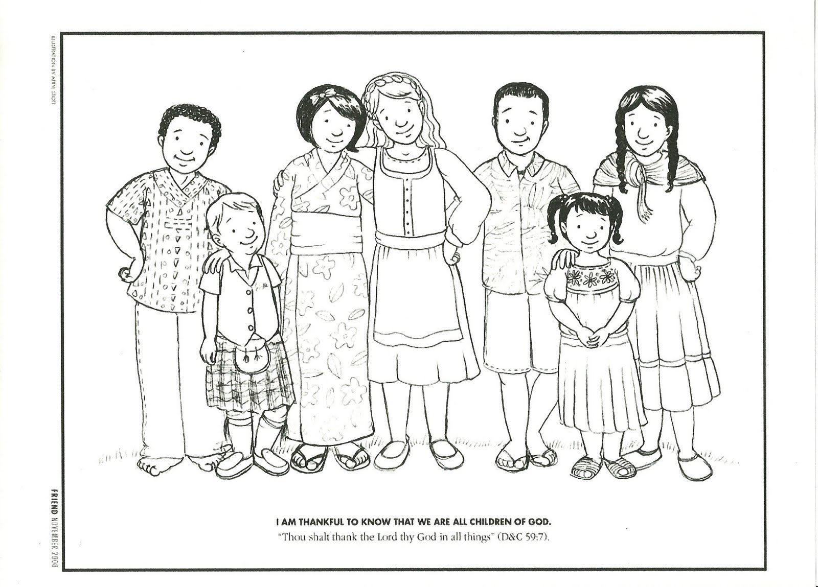 Blessed are the peacemakers coloring page