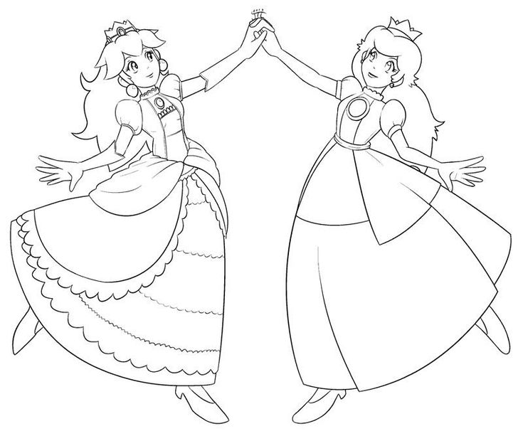 Princess peach coloring page