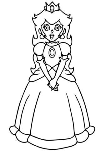 Princess peach coloring pages free coloring pages