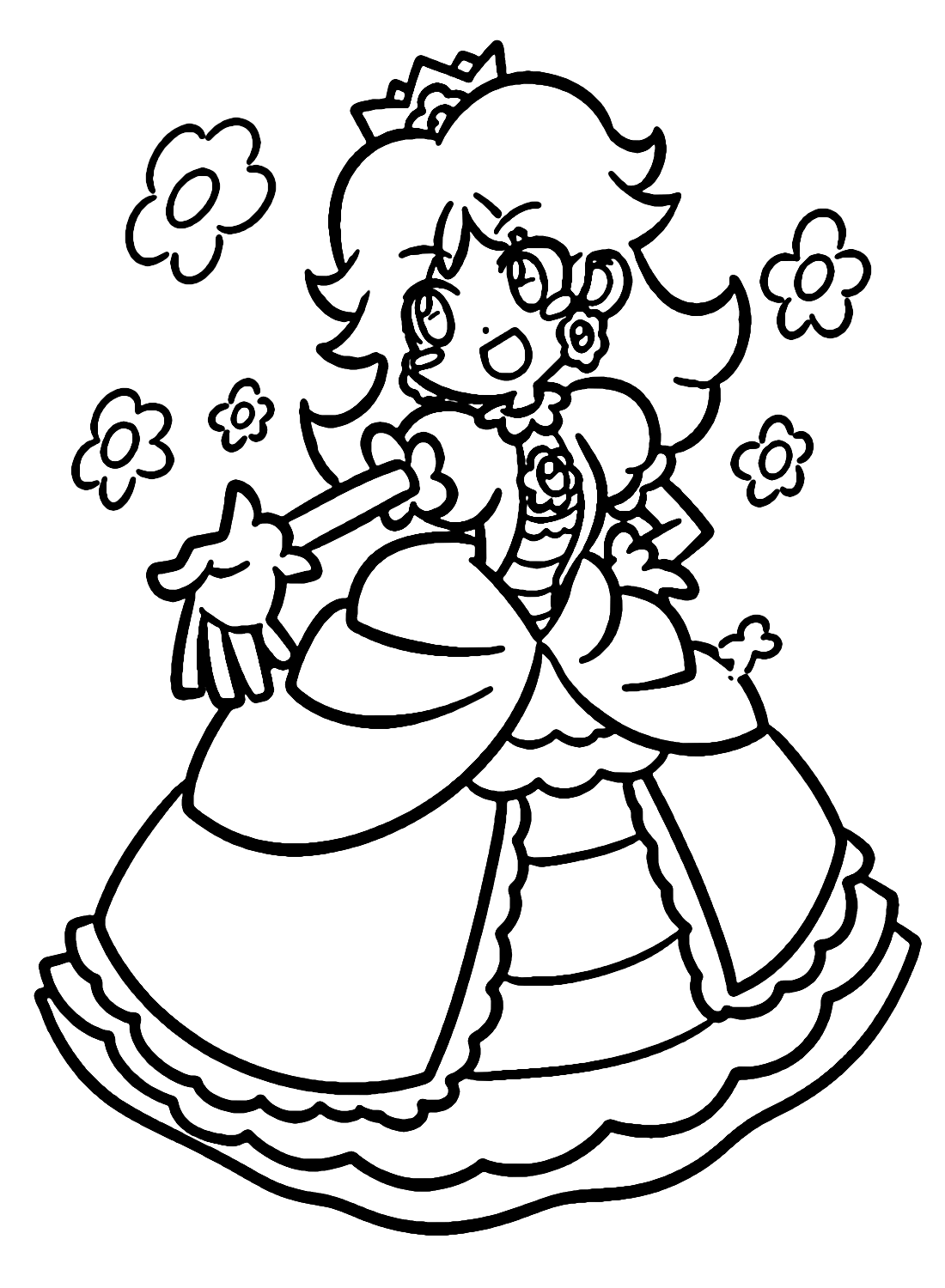 Princess daisy coloring pages printable for free download