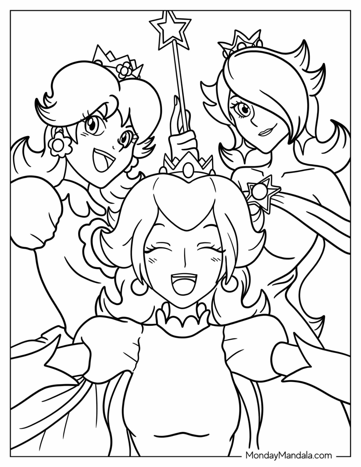 Rosalina coloring pages free pdf printables