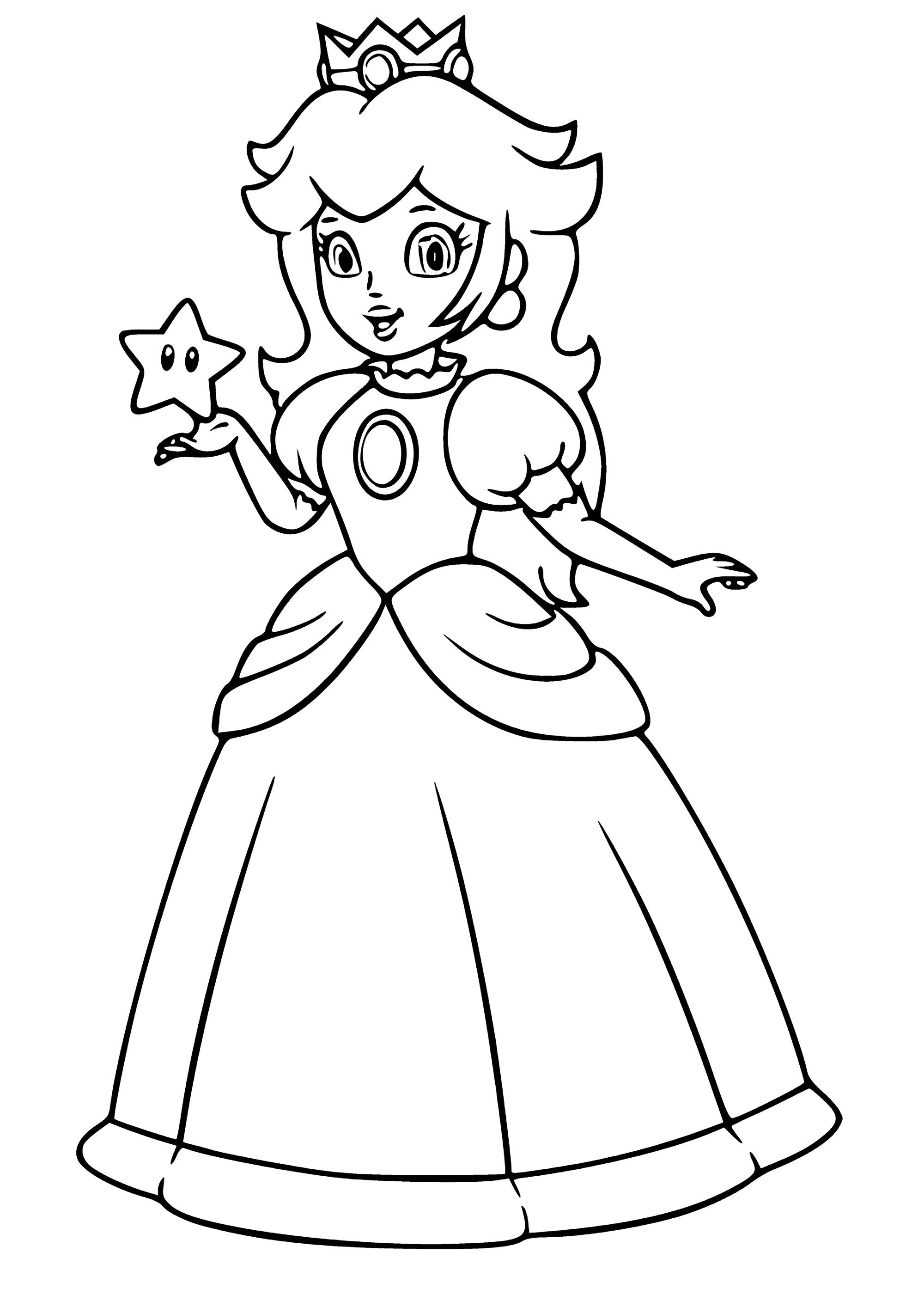 Princess peach with a star