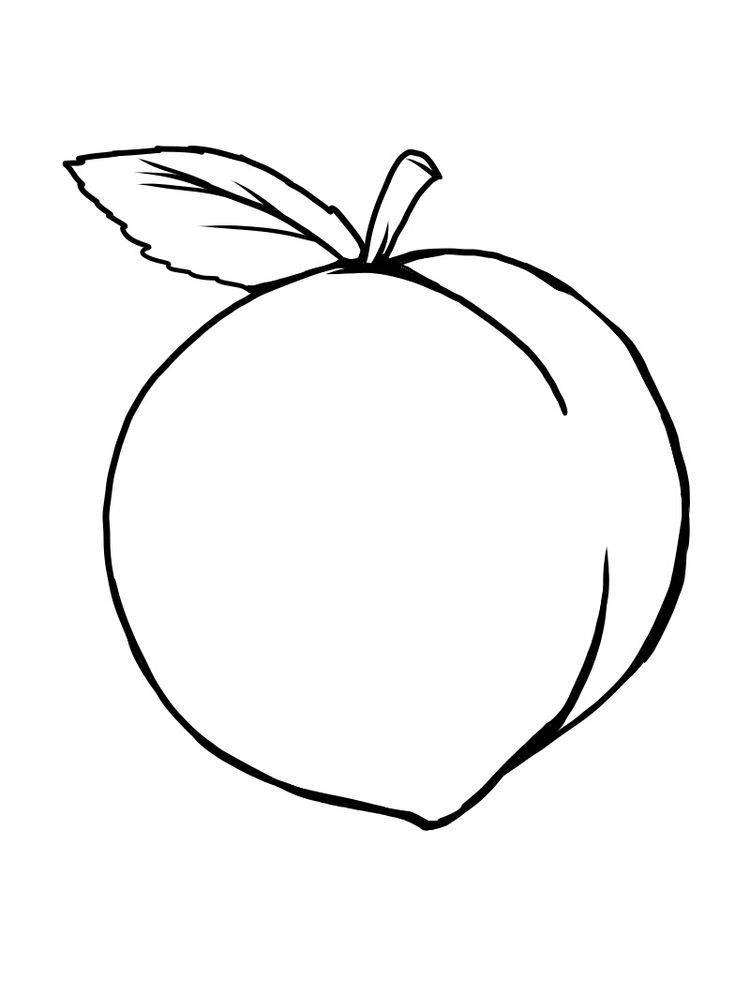 Peach coloring pages