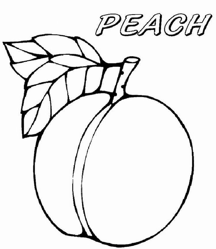 Peach coloring pages