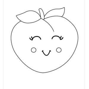 Peach coloring pages printable for free download