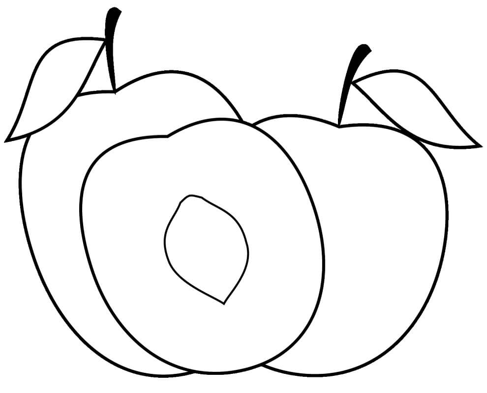 Peach coloring pages