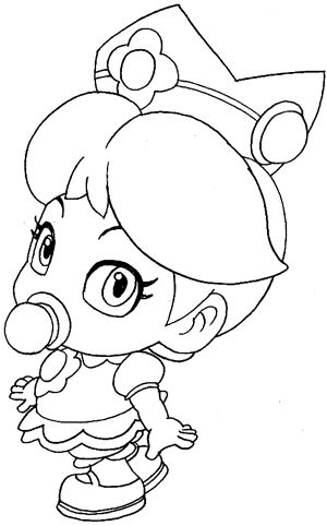 How to draw baby princess daisy from wii mario kart