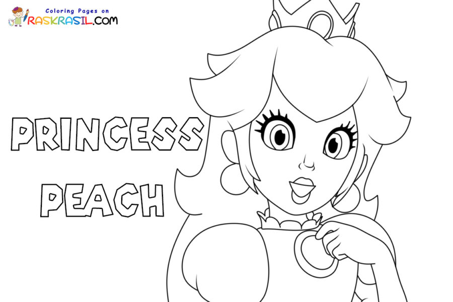 Princess peach coloring pages