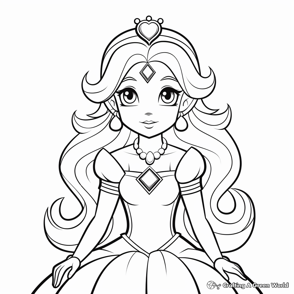 Princess peach coloring pages