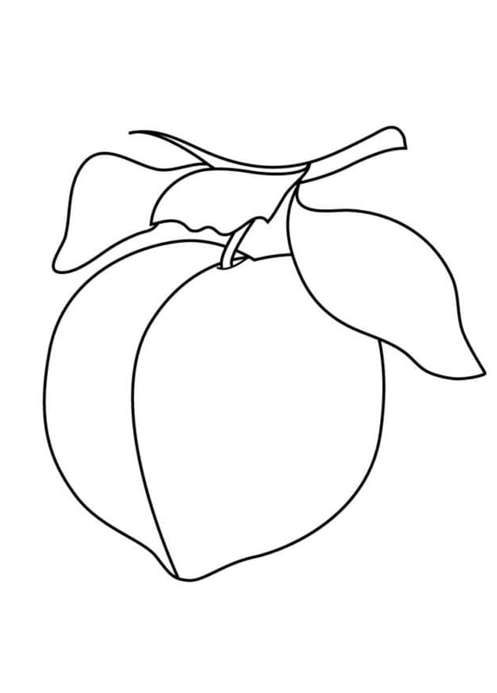 Coloring pages free peach coloring sheet for kids