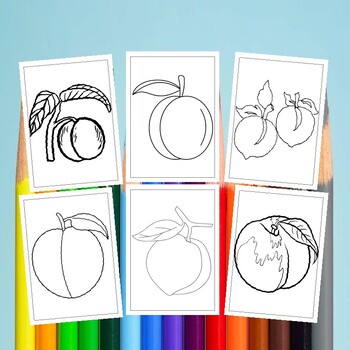 Printable peach coloring pages dive into fruity creativity for kids