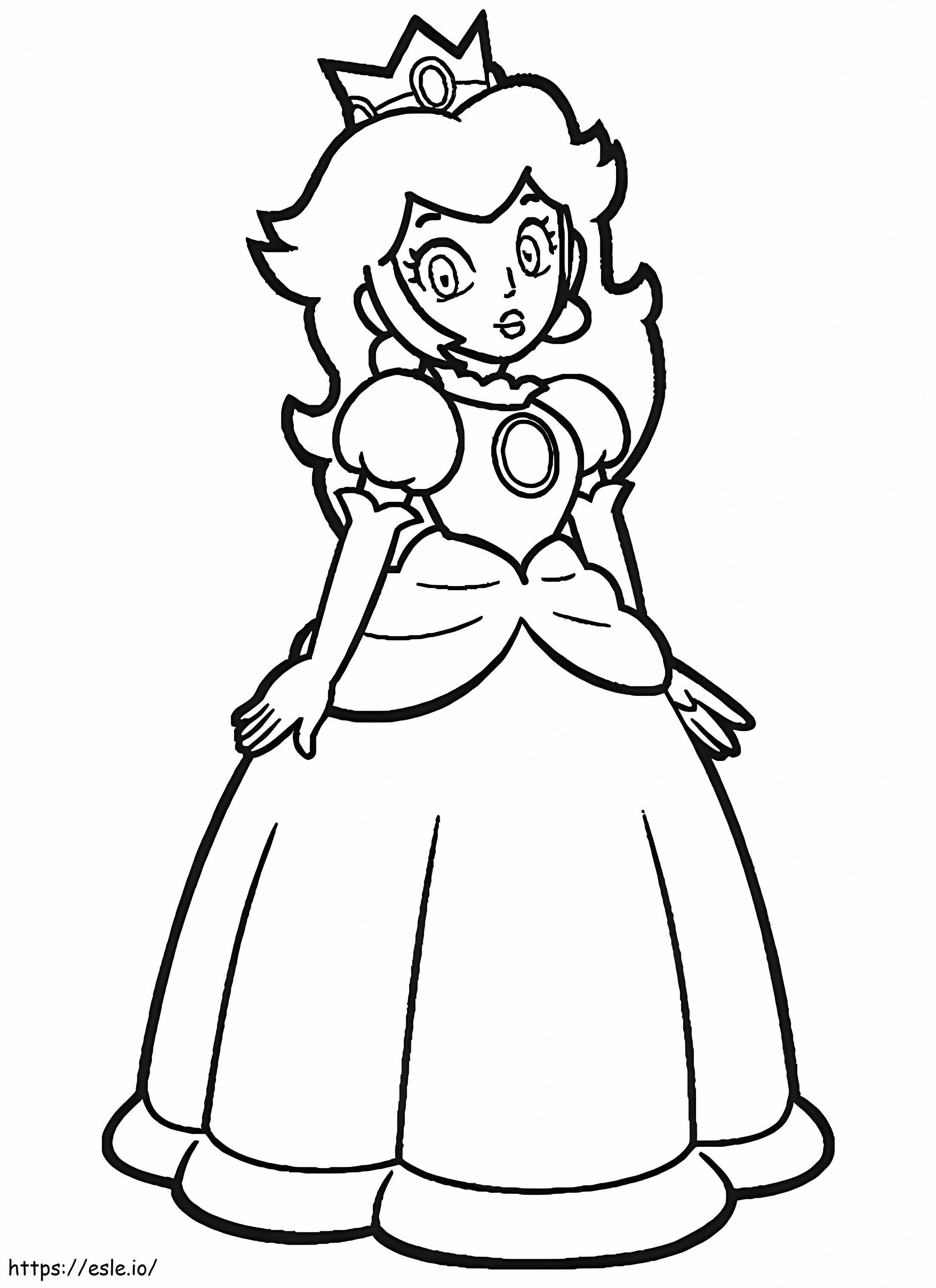 Peach de super mar x coloring page