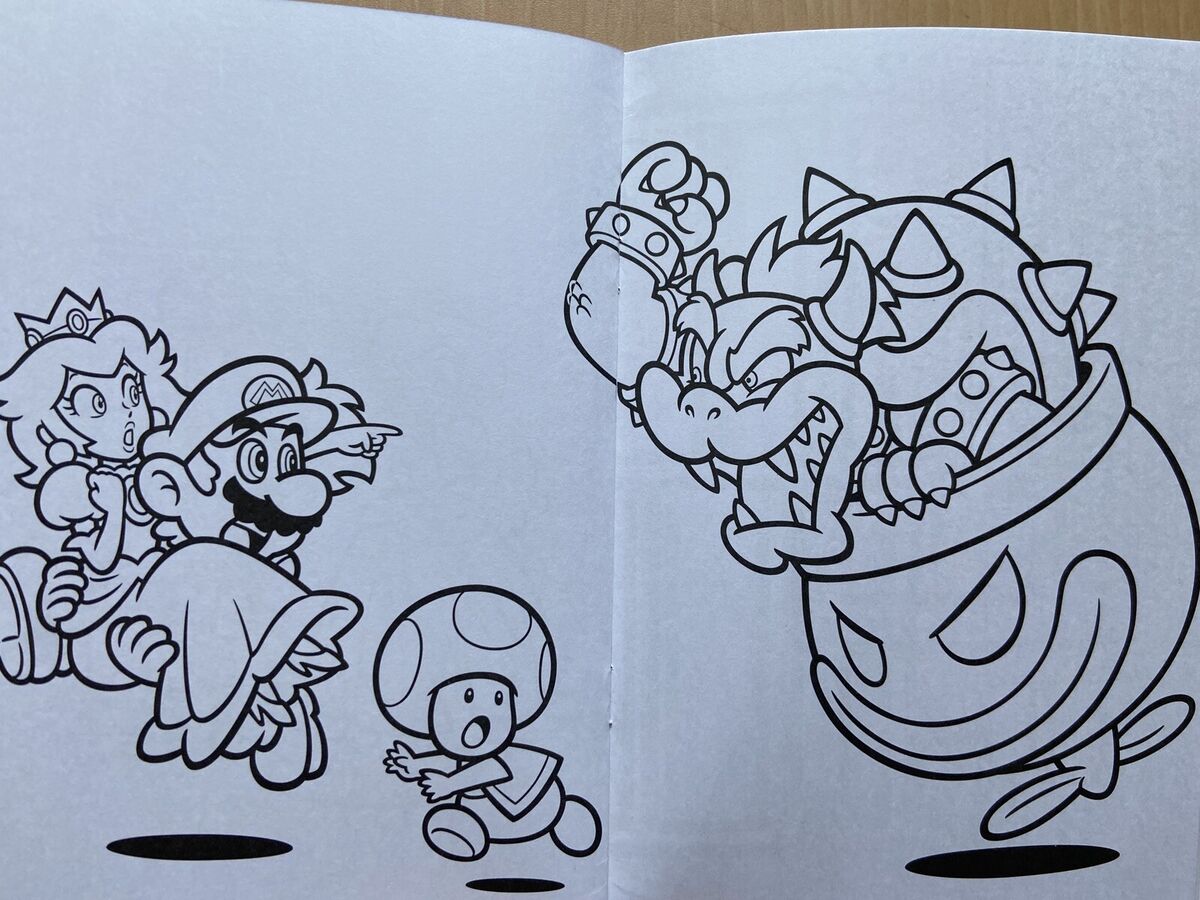 Super mario kart luigi coloring book nurie peach nintendo japan new