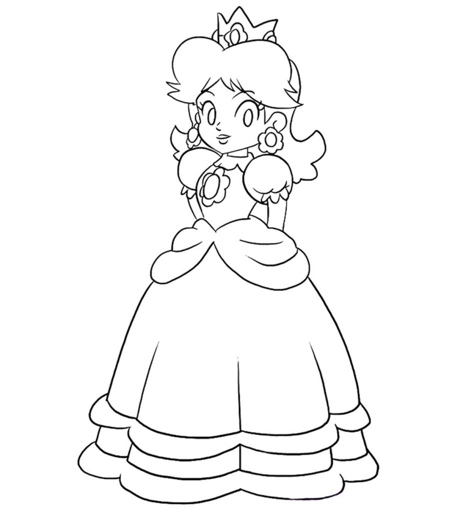 Best princess peach coloring pages for your little girl