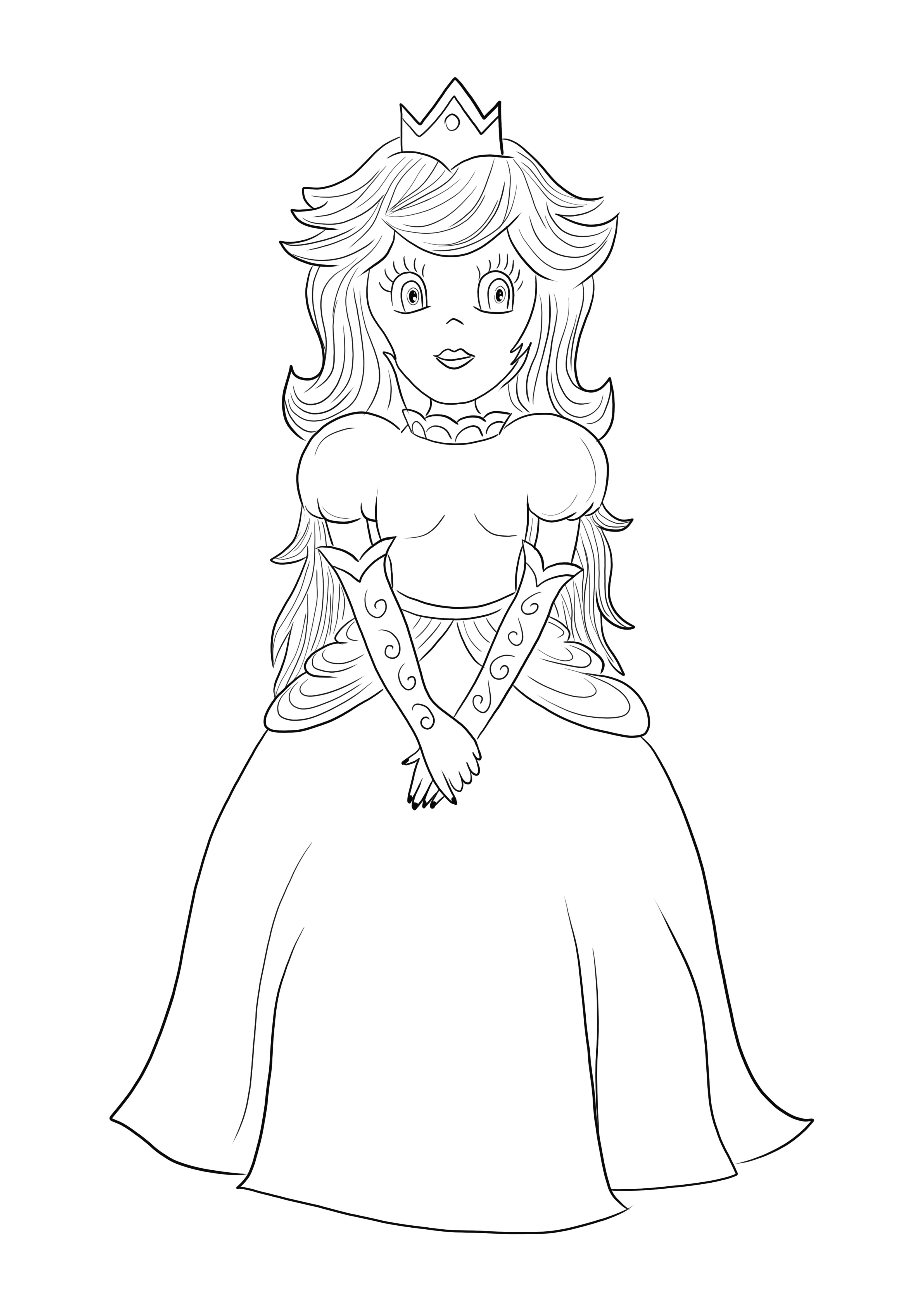 Super mar princess peach to download or print for free and color