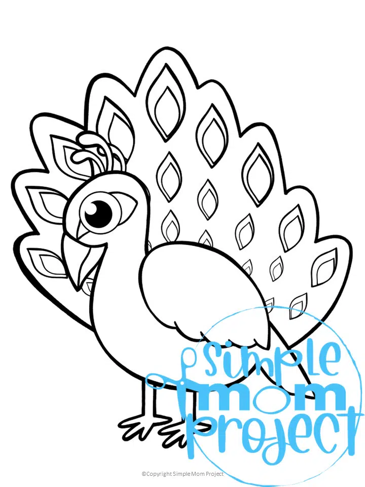 Free printable peacock template â simple mom project