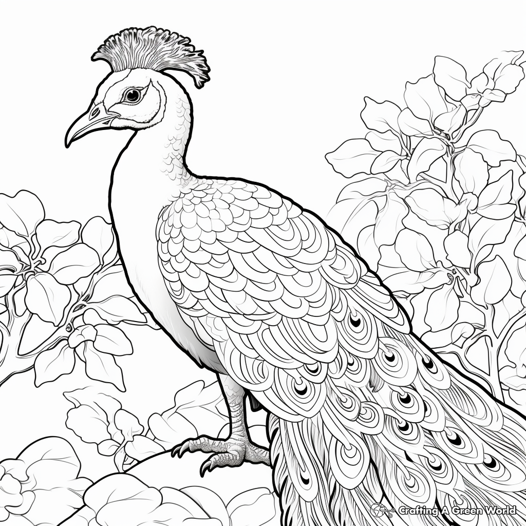 Peacock coloring pages