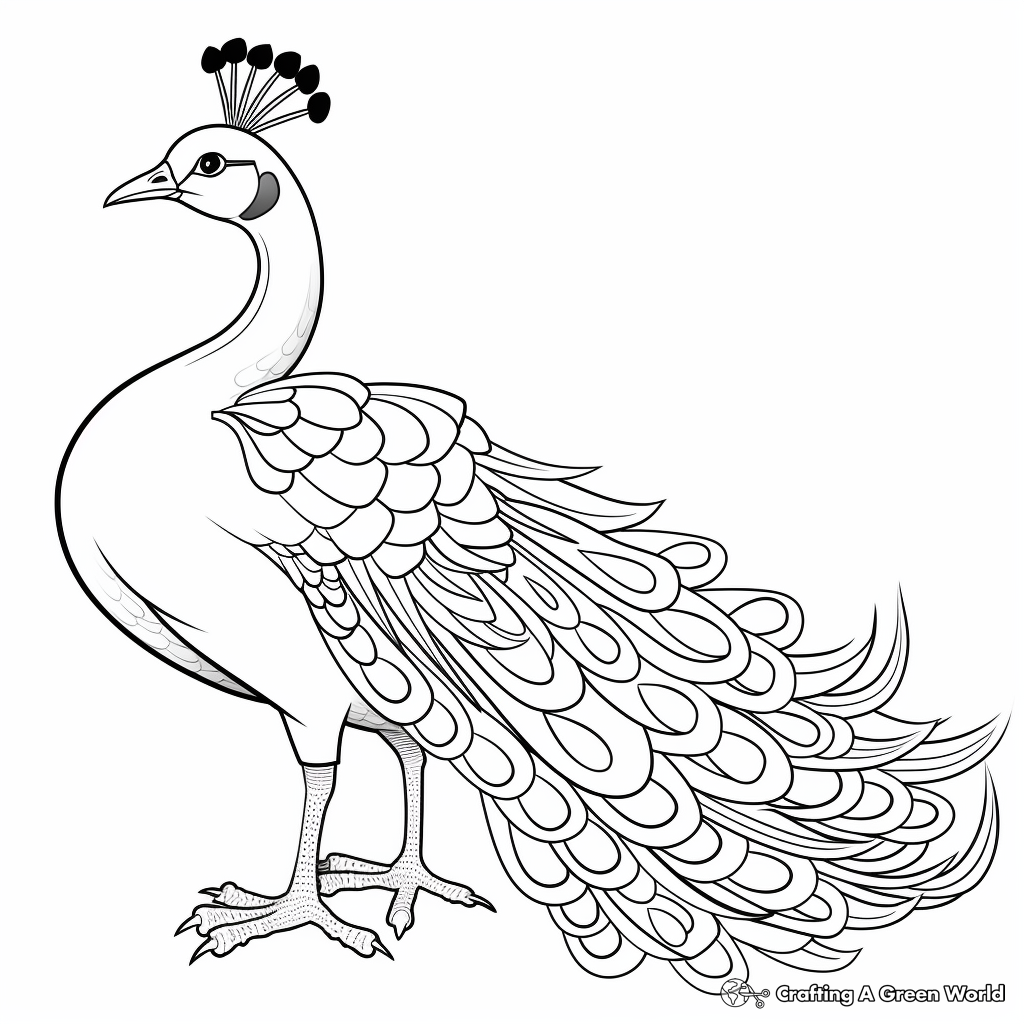 Peacock coloring pages