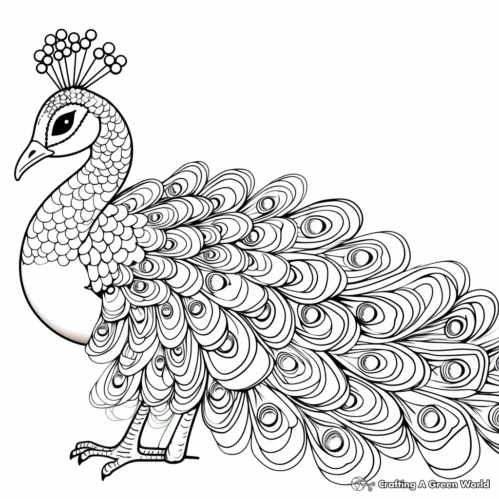 Peacock coloring pages