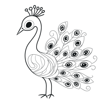 Peacock drawing png transparent images free download vector files