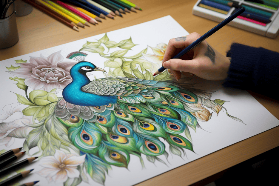 Peacock coloring pages