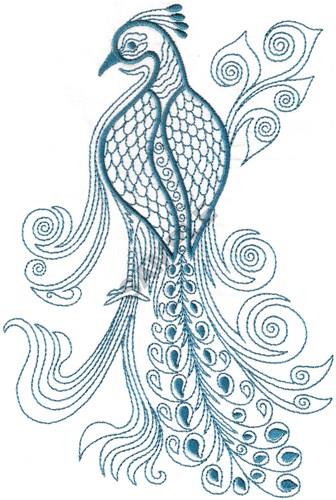 Peacock embroidery design