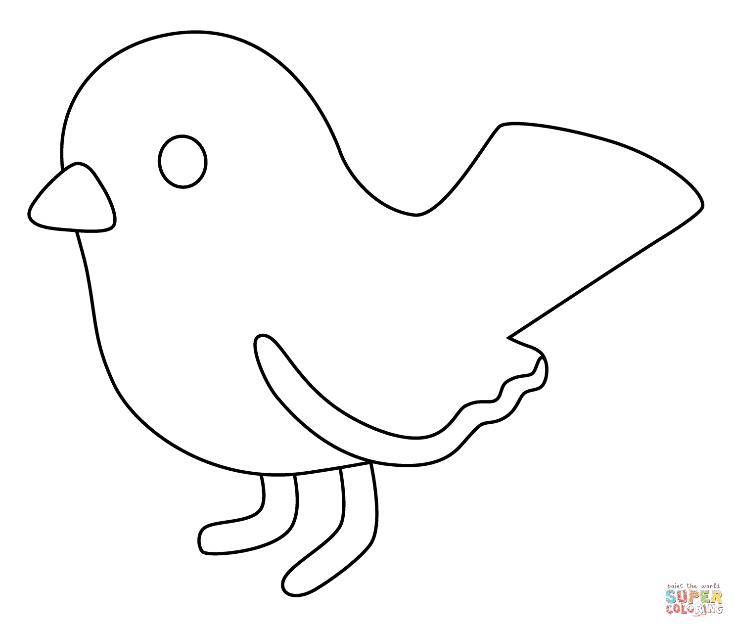 Bird emoji coloring page free printable coloring pages