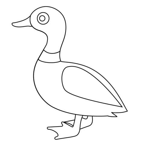 Duck emoji coloring page free printable coloring pages