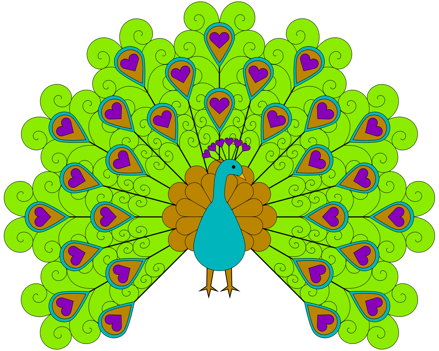 Dont eat the paste peacock coloring page