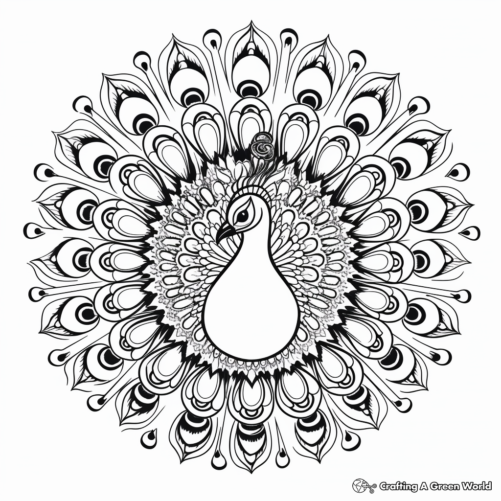 Peacock coloring pages