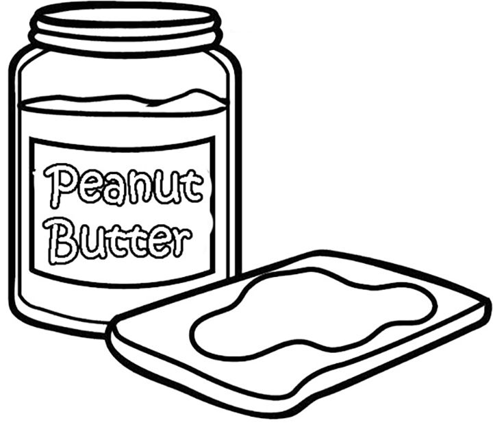 Peanut butter coloring pages